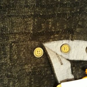 Men's Ombre Button Mock-Neck Sweater